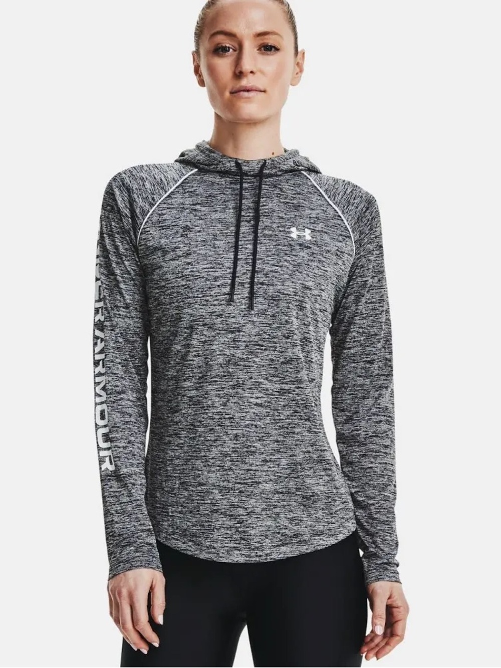 NEW Under Armour Velocity Wordmark Hoodie Womens Medium Active Run Shirt NWT